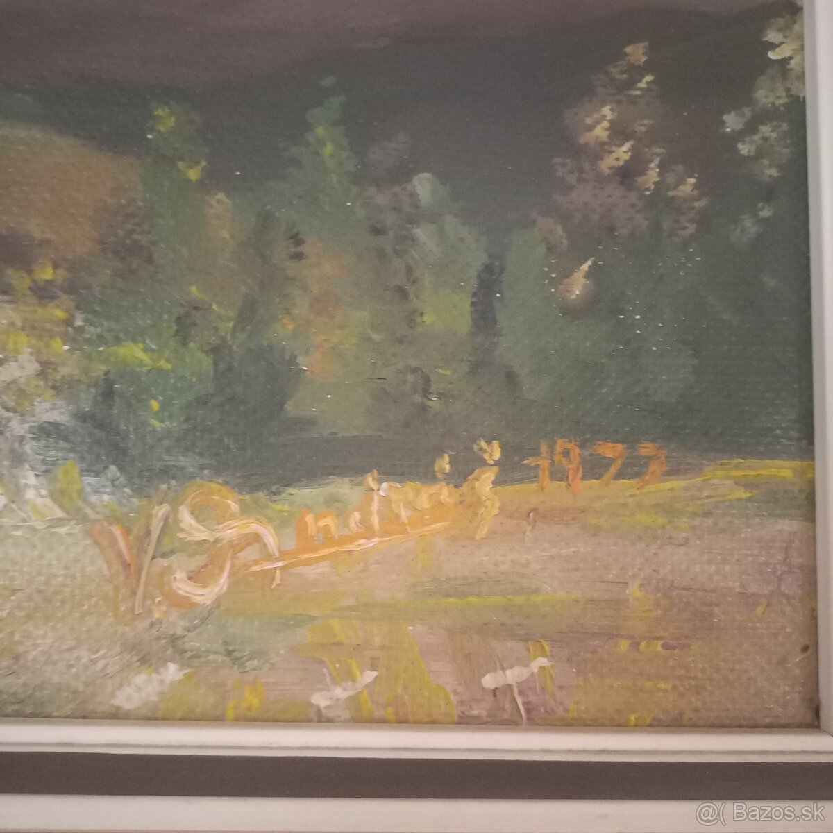 Malovany obraz s drevenym ramom - 2