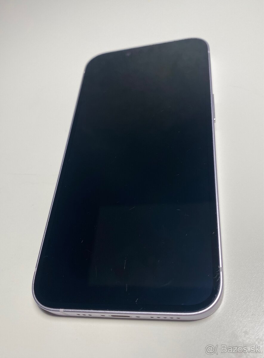 iPhone 14 Purple, batéria 91% - 2