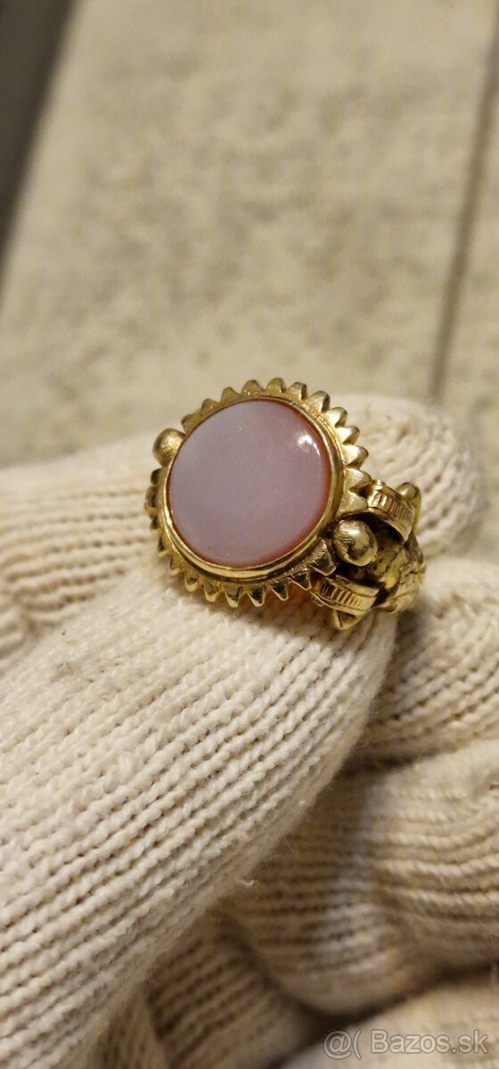 Starožitný zlatý pánsky prsteň Rakúsko Uhorsko - 2