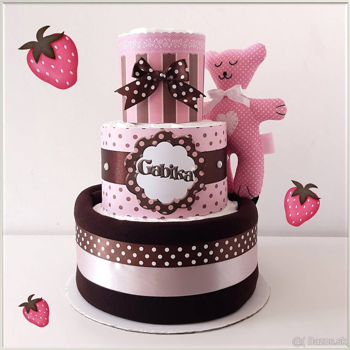 Plienková torta JAHODOVÁ ČOKOLÁDA - 2