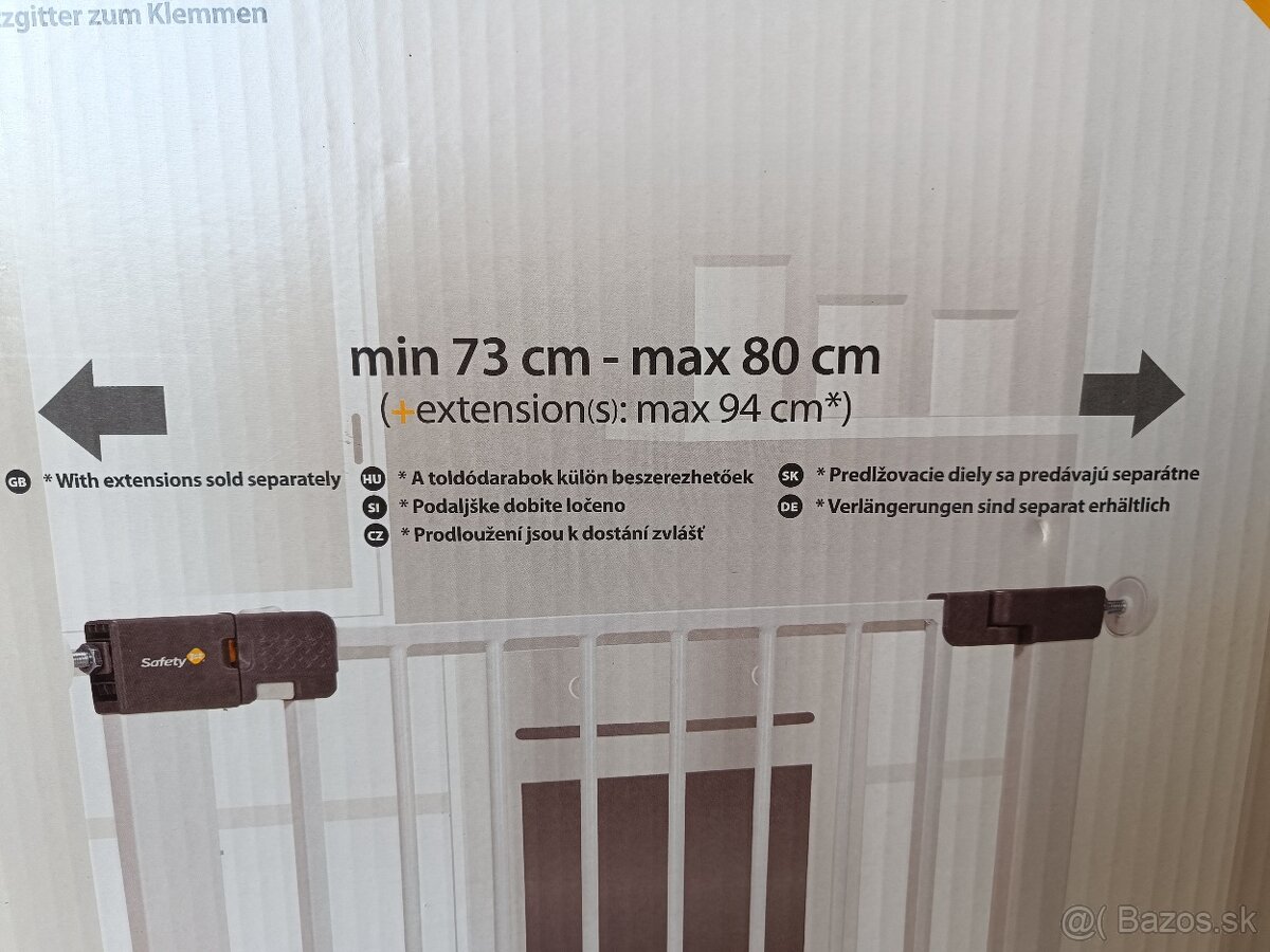 Biela detská zábrana + predĺženie o 7 cm - 2