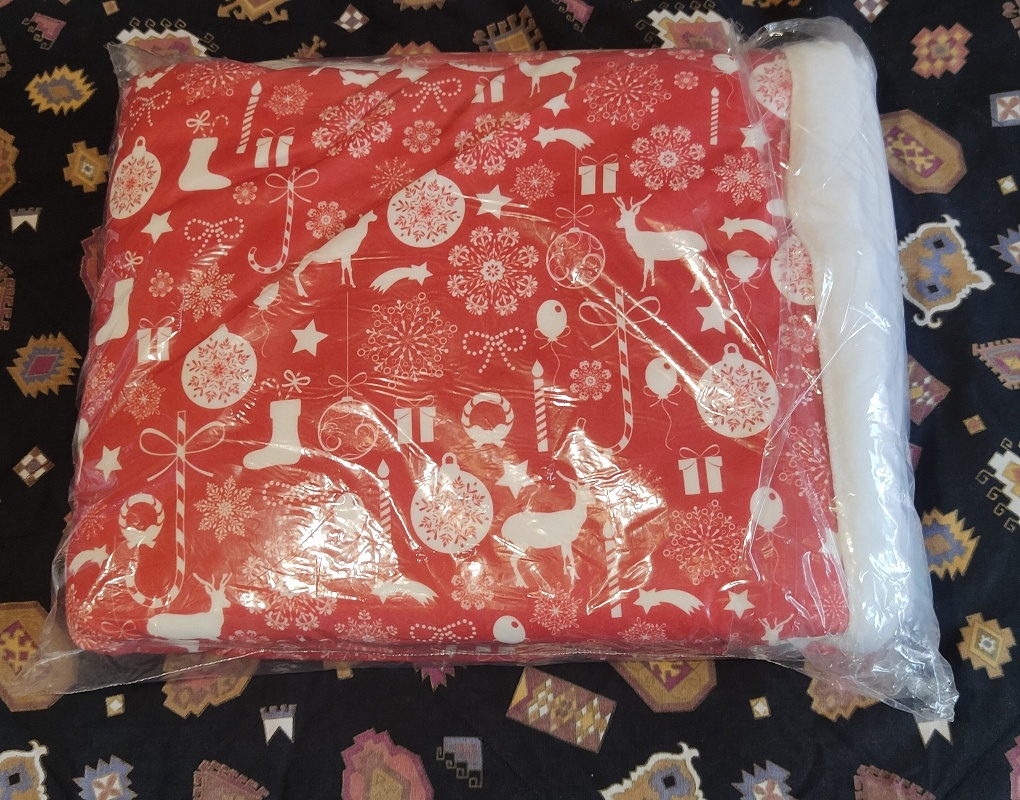 červená vianočná deka - 2
