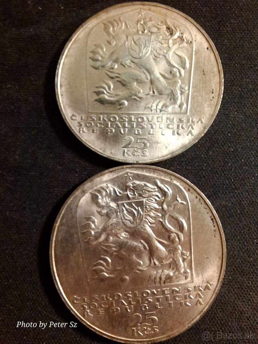 Pamätná strieborná minca SNP - 25 Kčs - 2