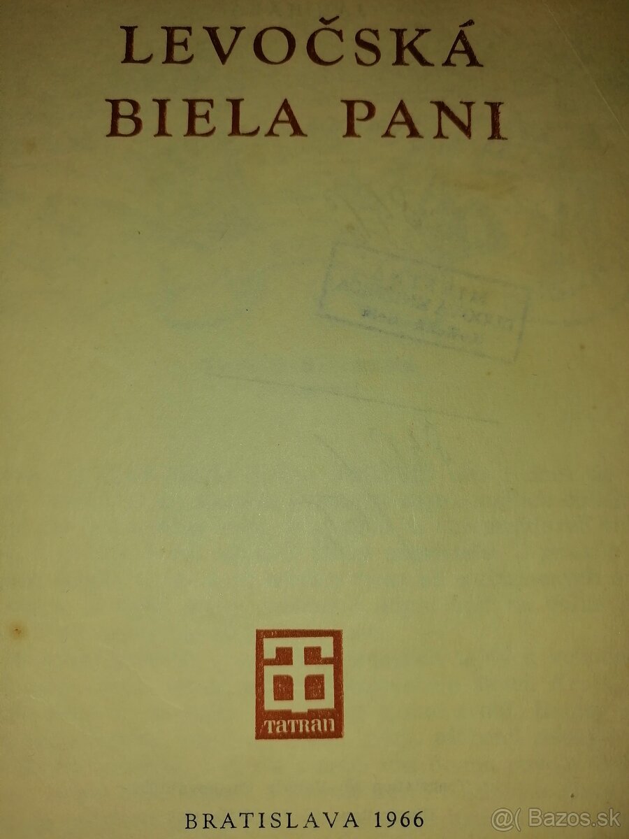 Kniha - Levočská biela pani. - 2