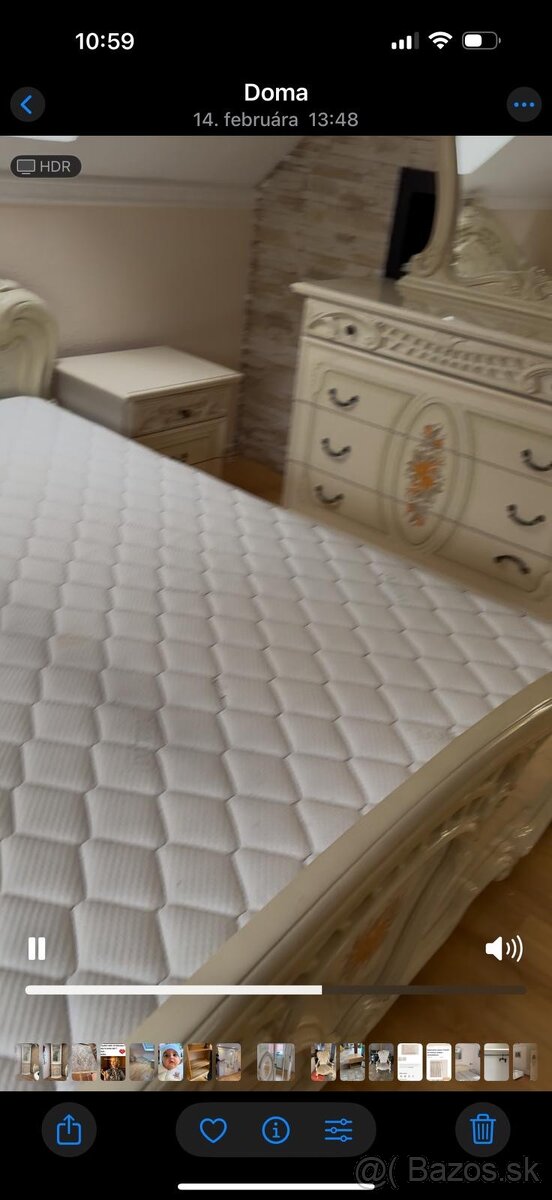 Komplet spálňa – posteľ 180x200 + skriňa + komoda + zrkadlo - 2