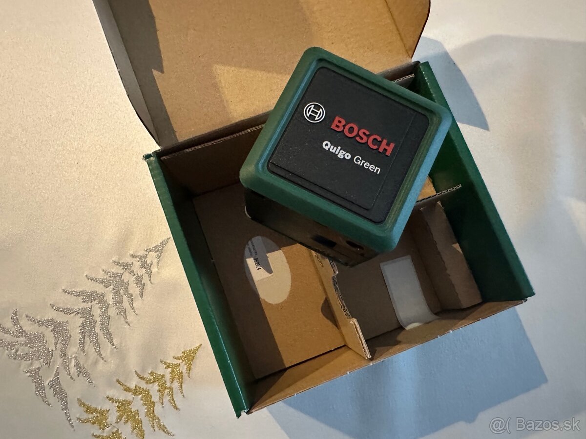 Bosch Quigo Green, krížový laser (zelený), použitý 1x - 2