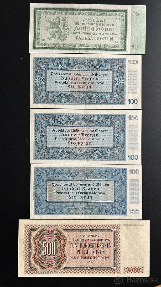 Bankovky Protektorát Neperforované aUnc/ XF - 2