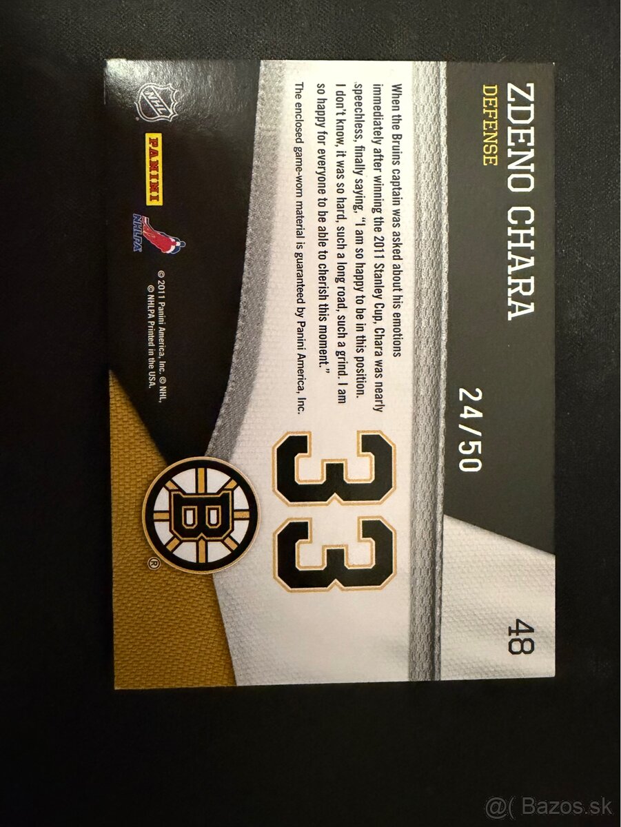 Zdeno Chára Jersey 24/50 pinnacle - 2