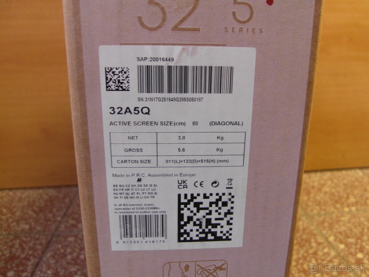 FullHD QLED Smart TV Hisense 32A5Q - NOVÝ - 2