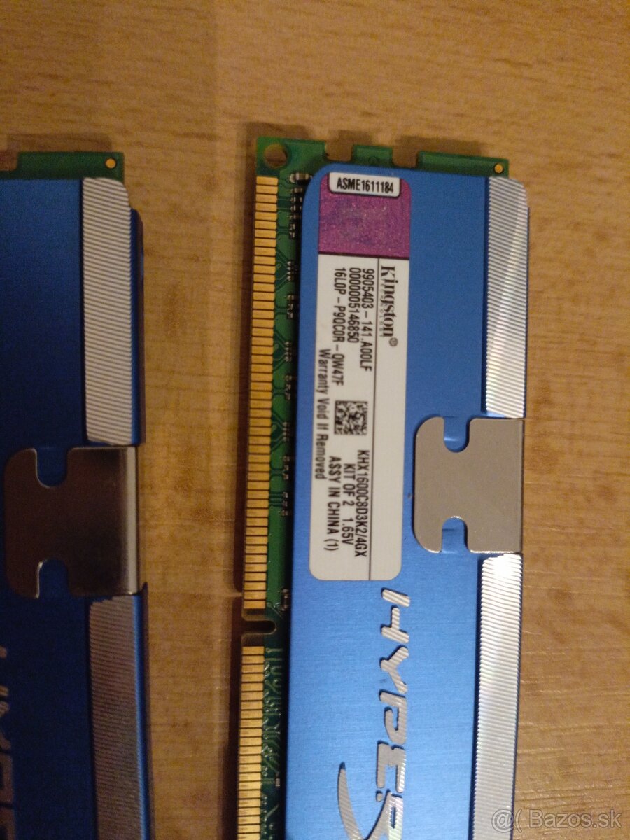 2x2gb DDR3 HyperX 1600mhz - 2