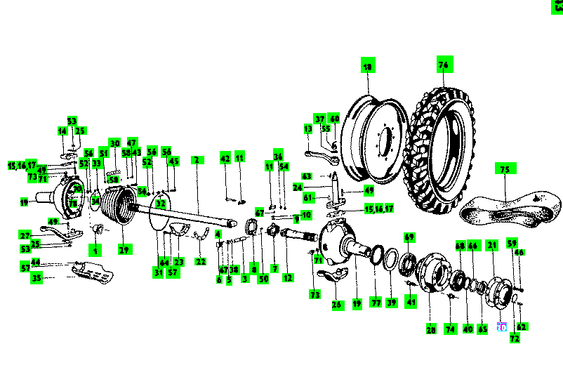 sada na 1 kríž kardanový poloo - 2