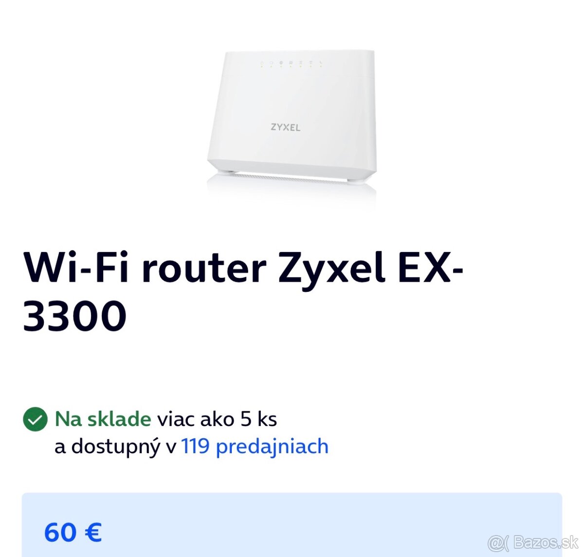 Zyxel príjmač + router - 2