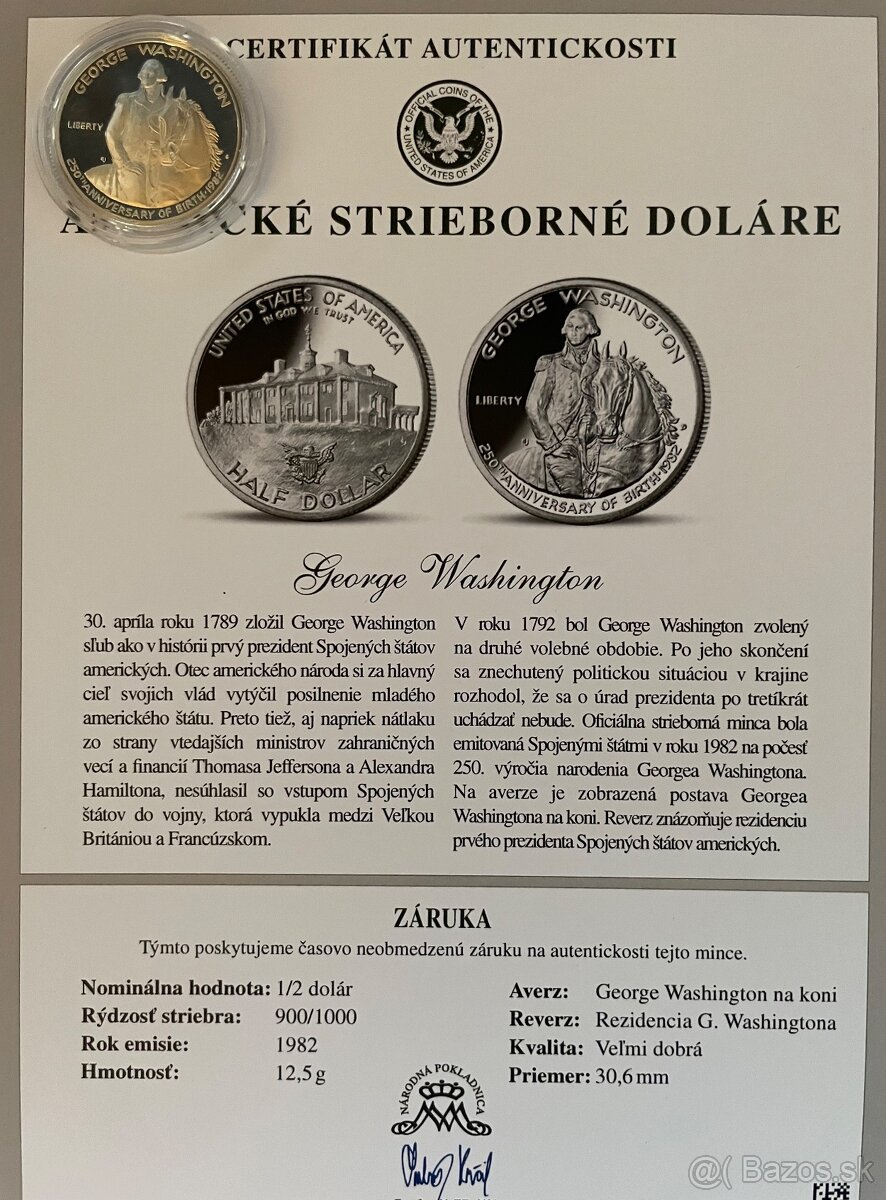 Predám strieborné Americké doláre - 2