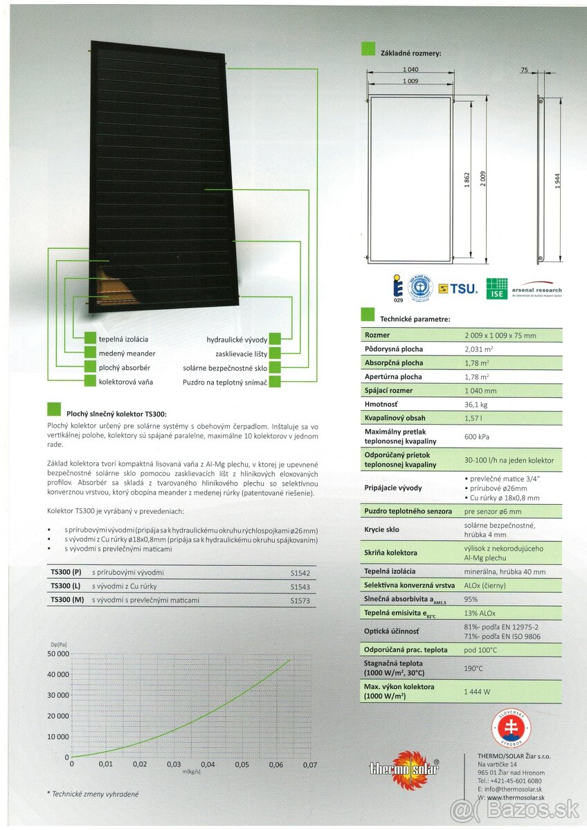 Slnečný kolektor TS300 - 2