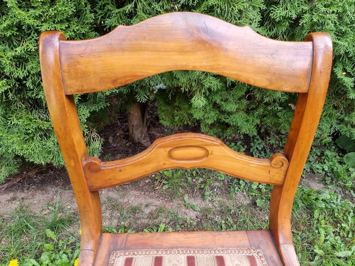 Starožitná stolička - BIEDERMEIER - čerešňa - 2