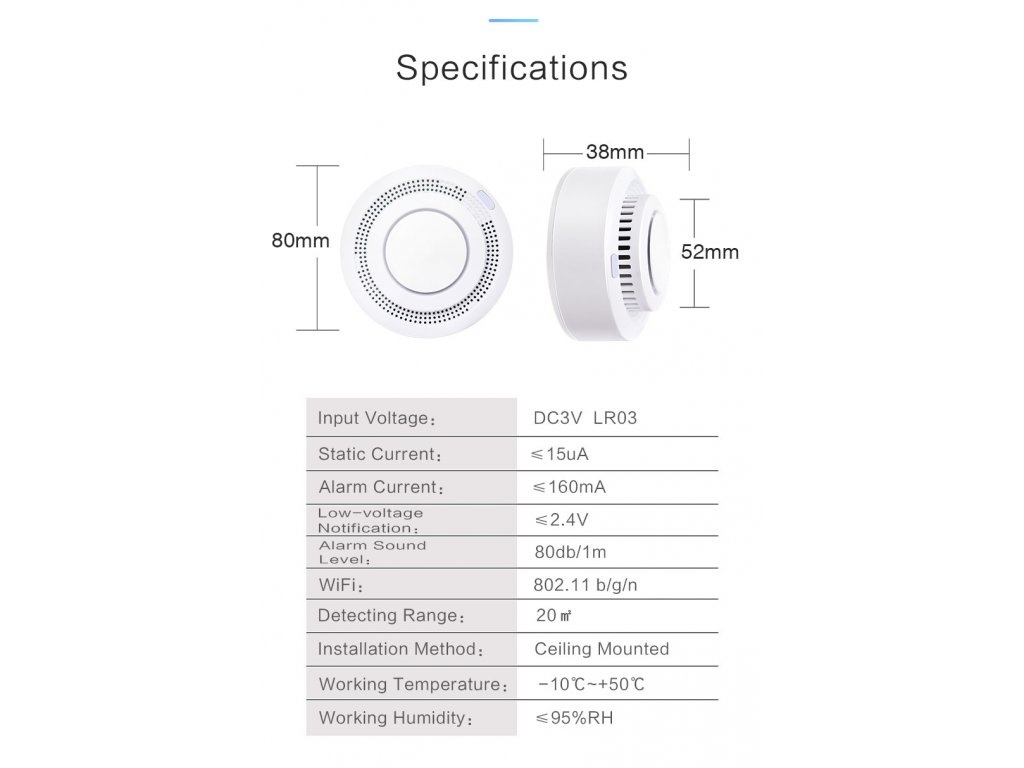 Wifi požiarny hlásič Zigbee - 2