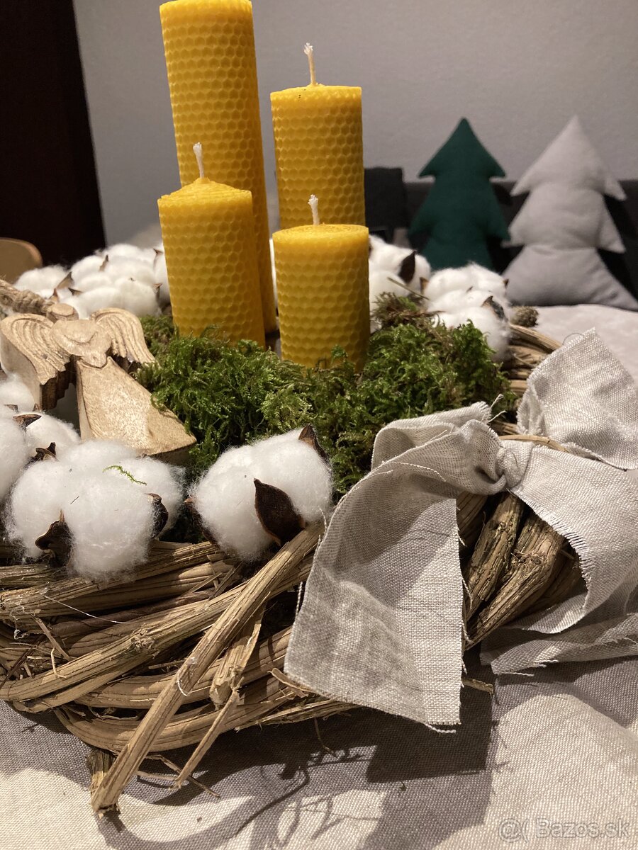 Adventné sviečky z včelieho vosku - 2