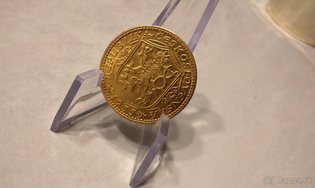 Vzácny SVÄTOVÁCLAVSKÝ dukát z roku 1935 - 2