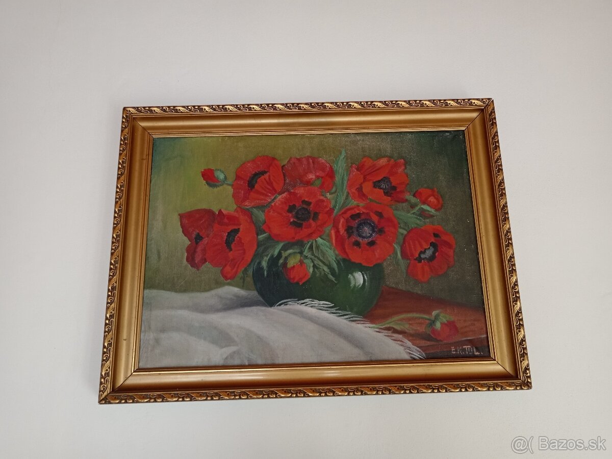 Maľované obrazy, obrau, drevený rám - 2