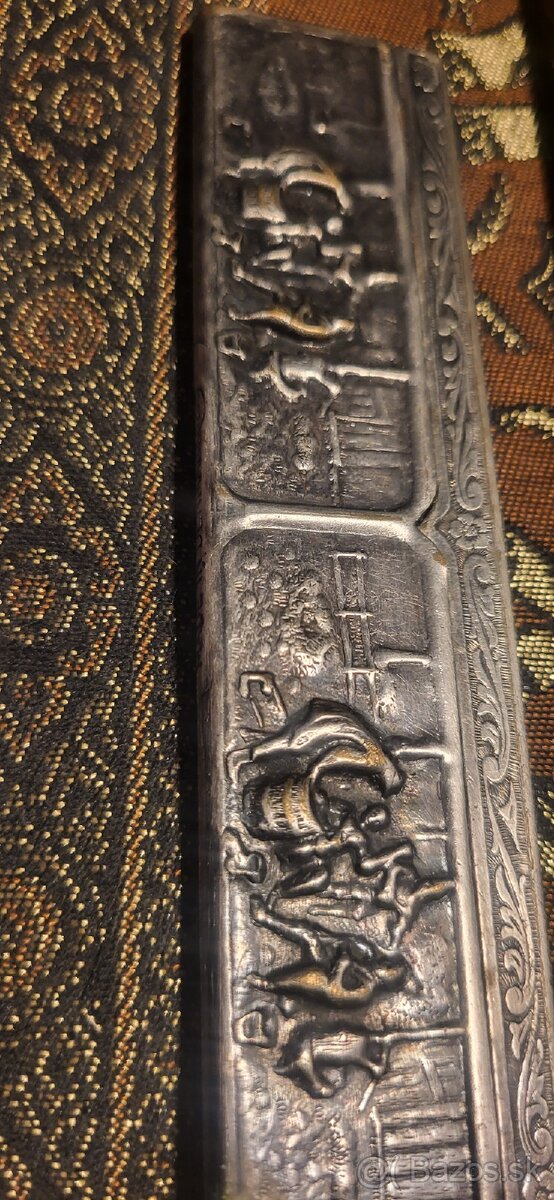 Vintage strieborný hrebeň - 2