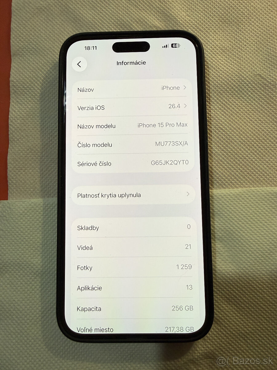 iPhone 15 Pro Max 256 GB – Black Titanium, TOP stav - 2