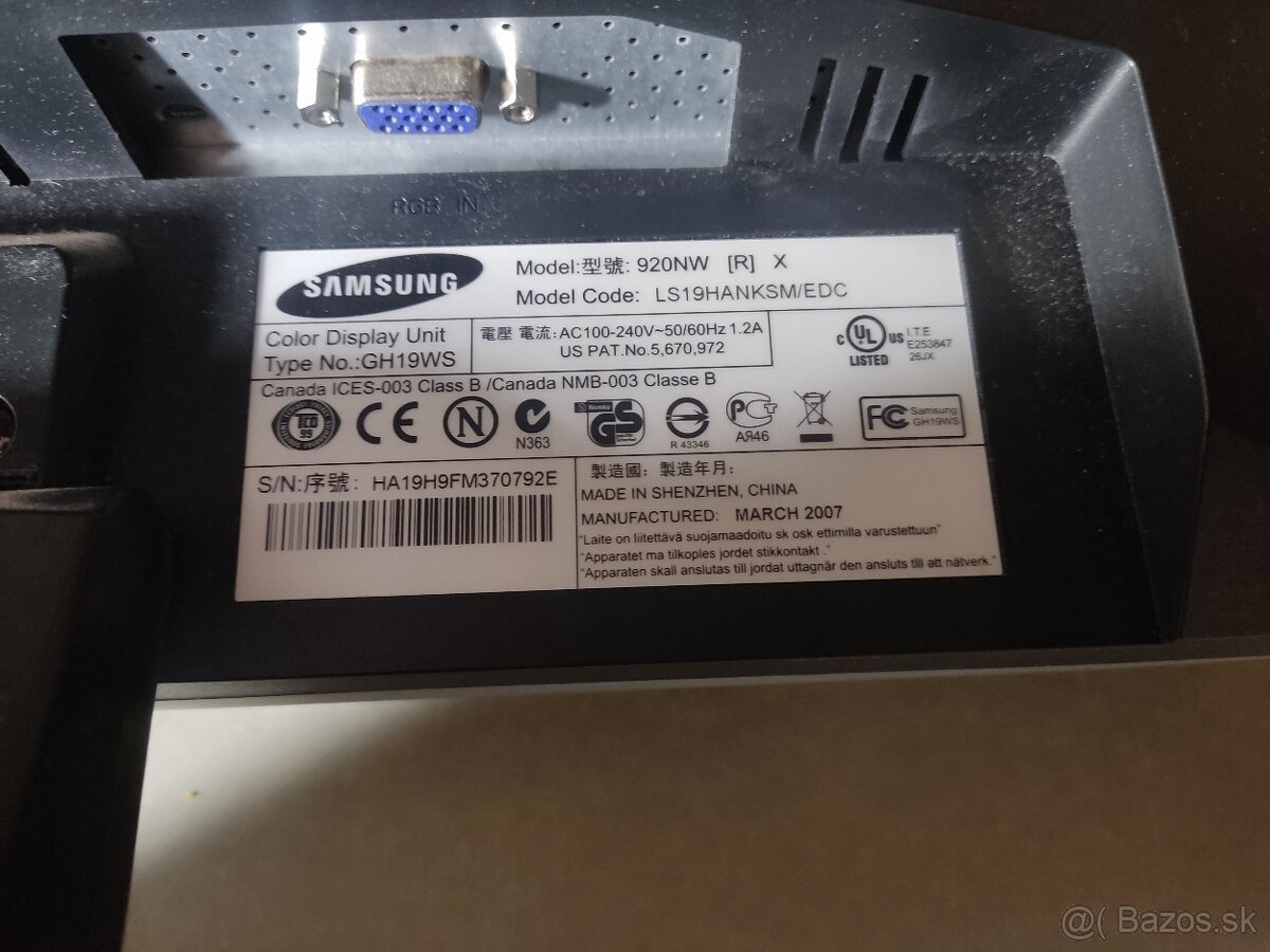 Monitor LCD 19" Samsung 920NW - 2