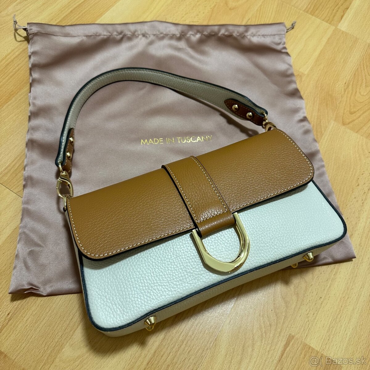 Talianska kožená kabelka - nová - 2