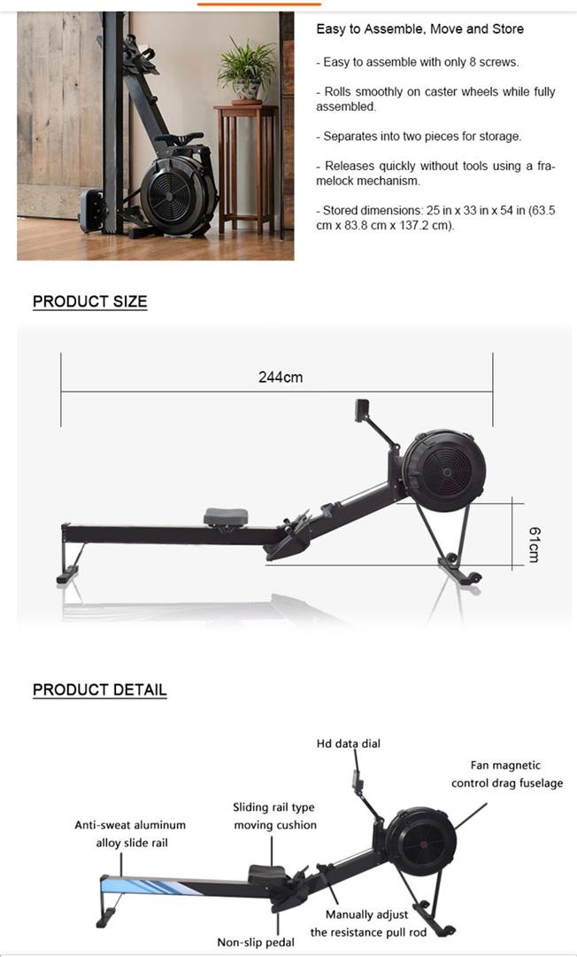 veslovaci trenazer (air rower) - 2
