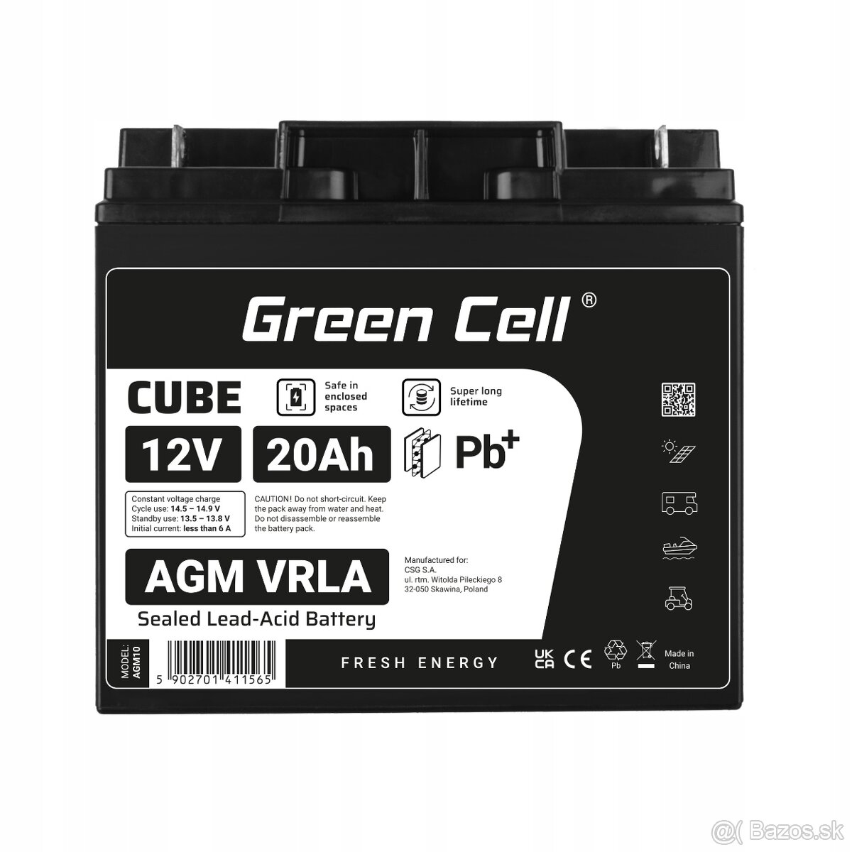 Akumulátor AGM 20Ah 12V - 2