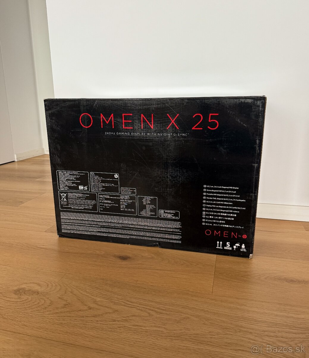 HP OMEN X 25 Gaming Display 240hz - nový - 2