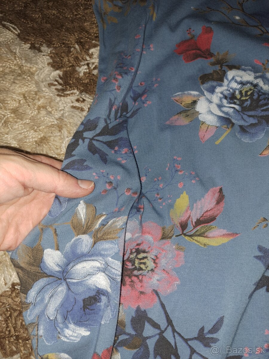 Elastické tmavomodré šaty M/L - 2