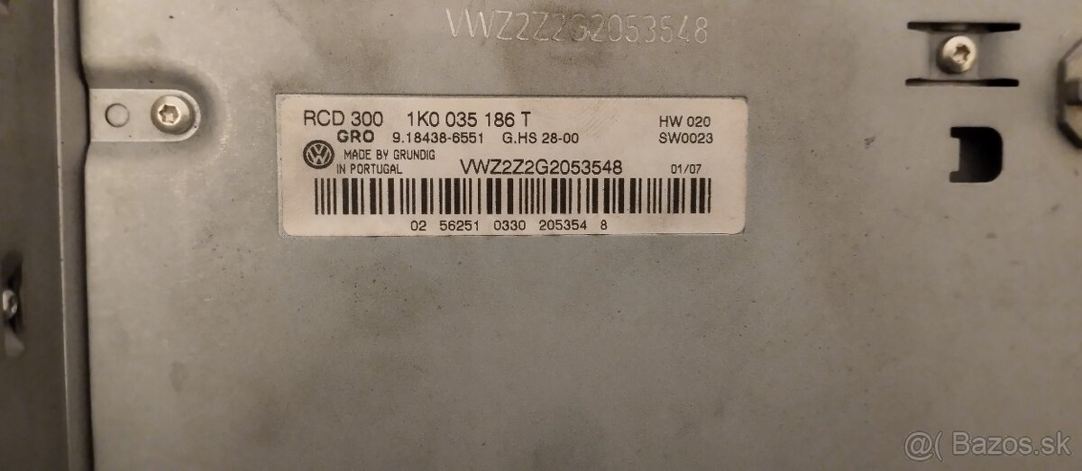 Predám originál autorádio VW - 2