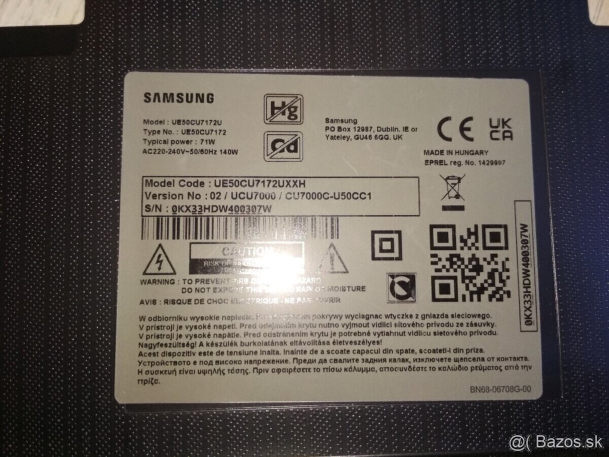 Rozpredam TV Samsung UE50CU7172 - 2