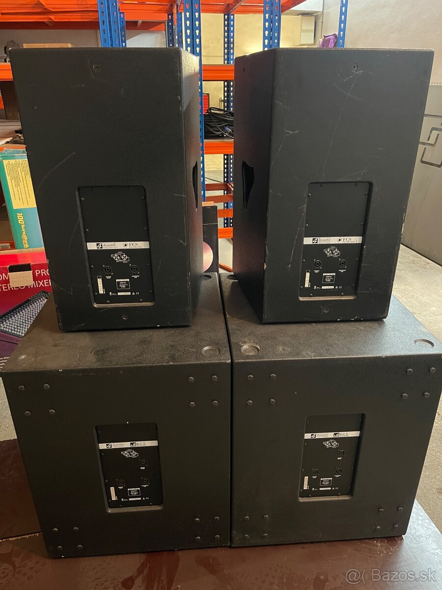 Predám profesionálny PA set 4 Acoustic – 2× SUB + 2× TOP - 2