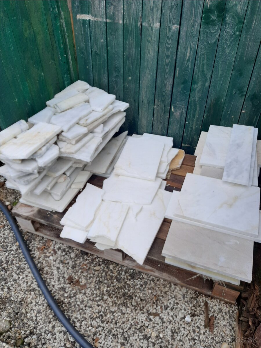 predám biely mramor 2cm hrúbka - 2