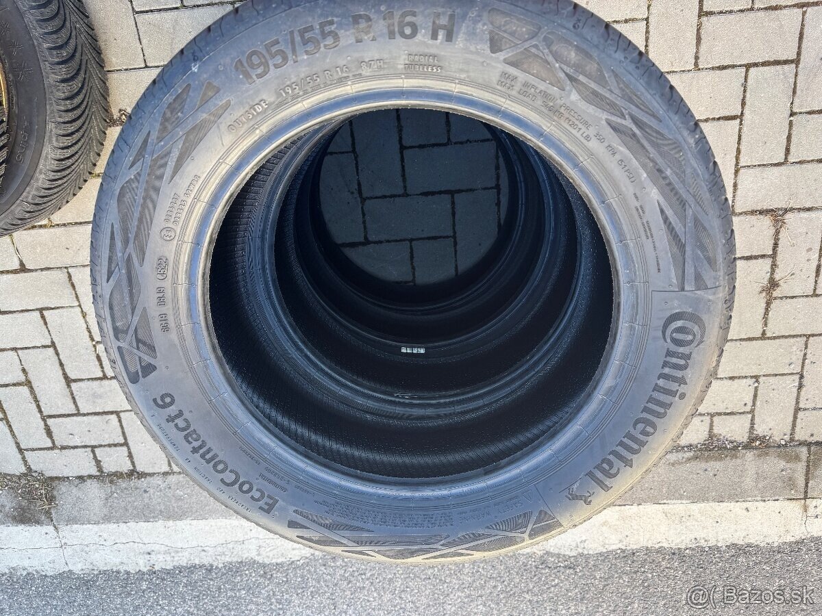 Letné pneumatiky 195/55 R16 Continental 4ks - 2