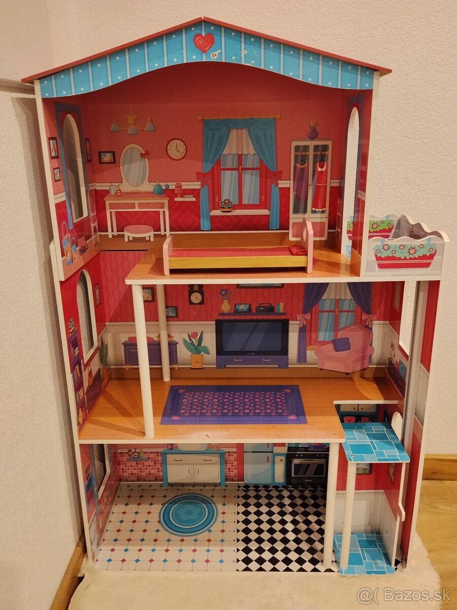 Drevený detský domček pre bábiky - 2