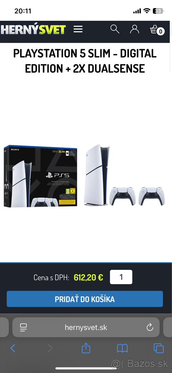 Playstation 5 slim digital version (2 ovládače) - 2