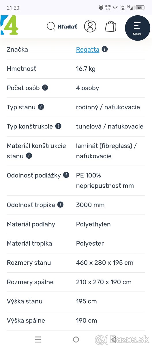 Regatta Kolima V3 4 Nafukovací Stan 4osoby Karimatky Outwell - 2