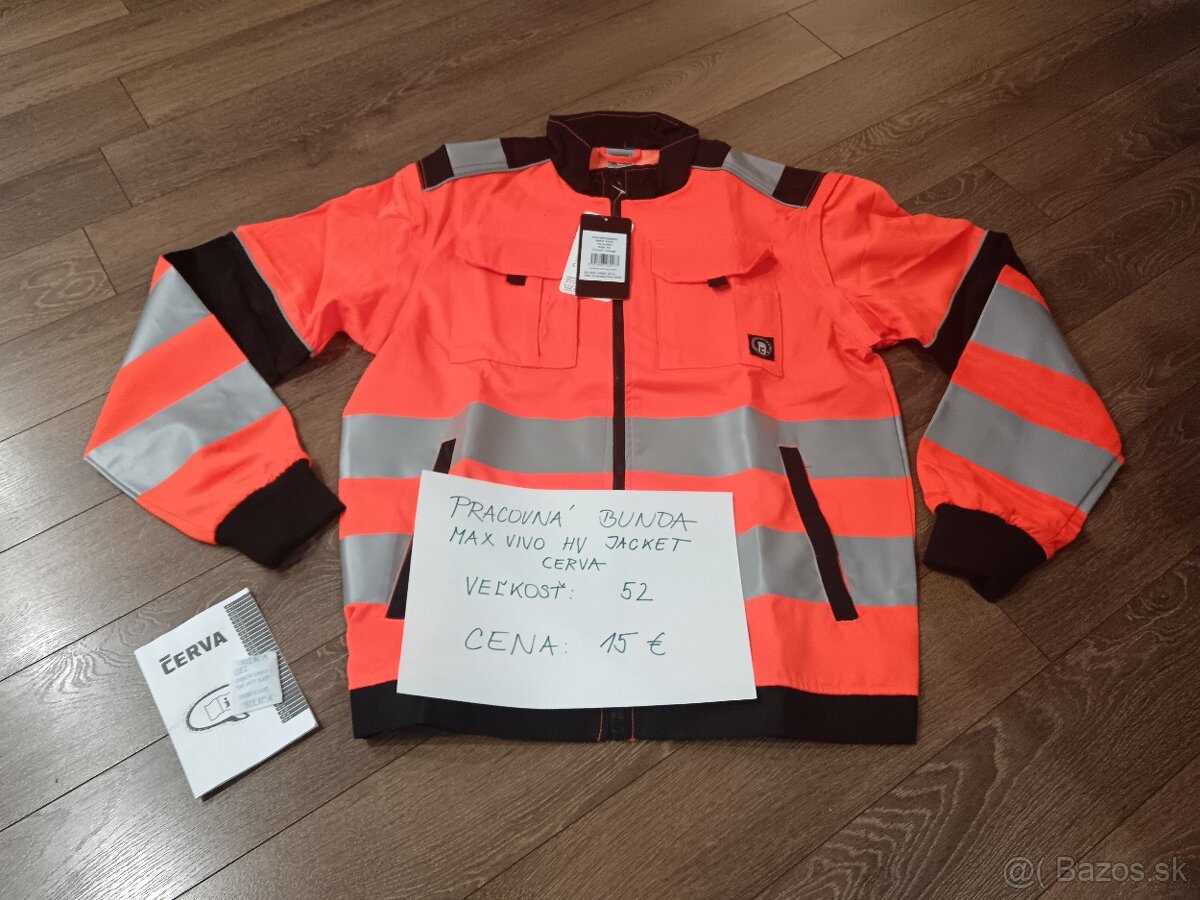 Reflexná bunda Max Vivo HV Jacket Cerva - 2