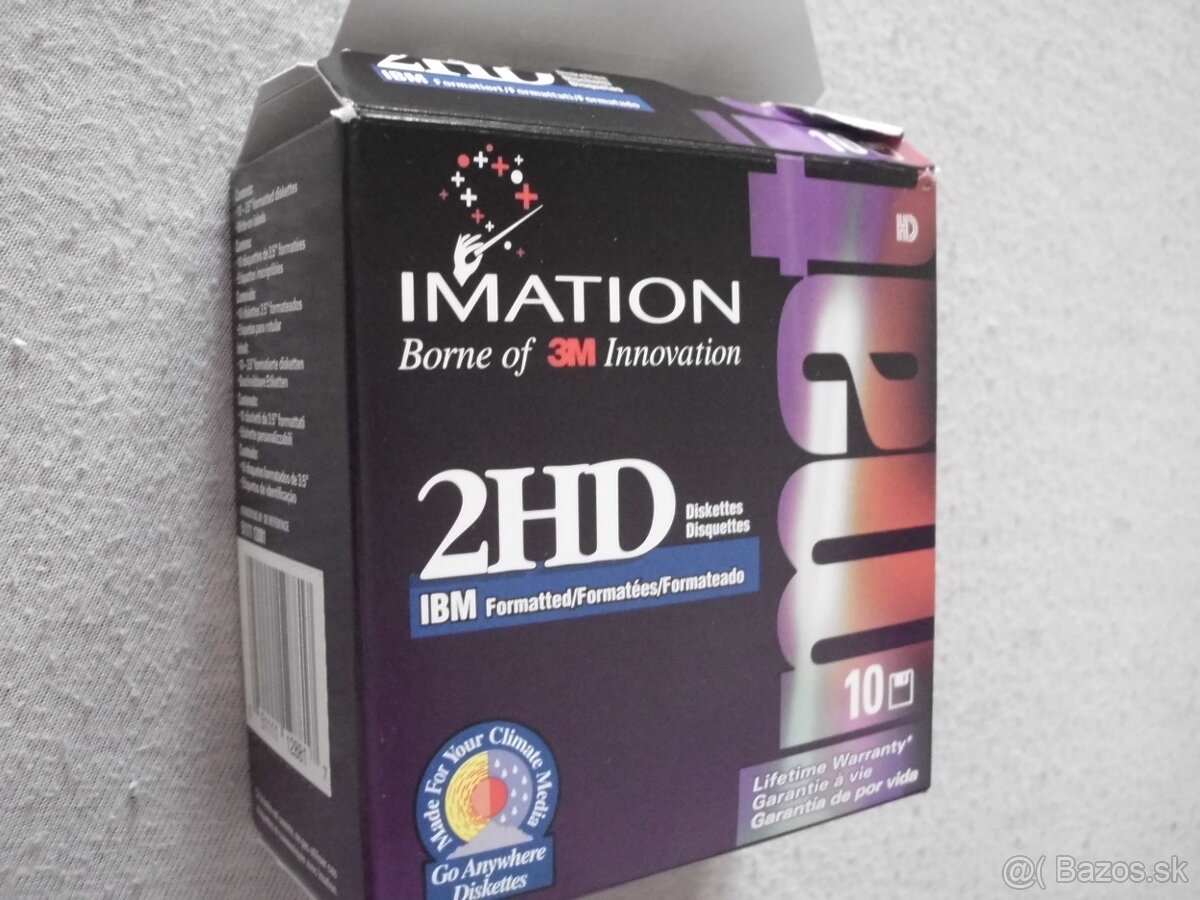 Diskety 3,5'' Imation 10 ks , krabicka, nenalepene stitky - 2