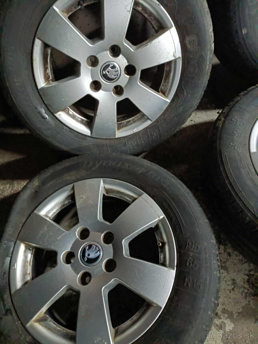 4ks alu disky orig. Škoda 5x112 r15 - 2