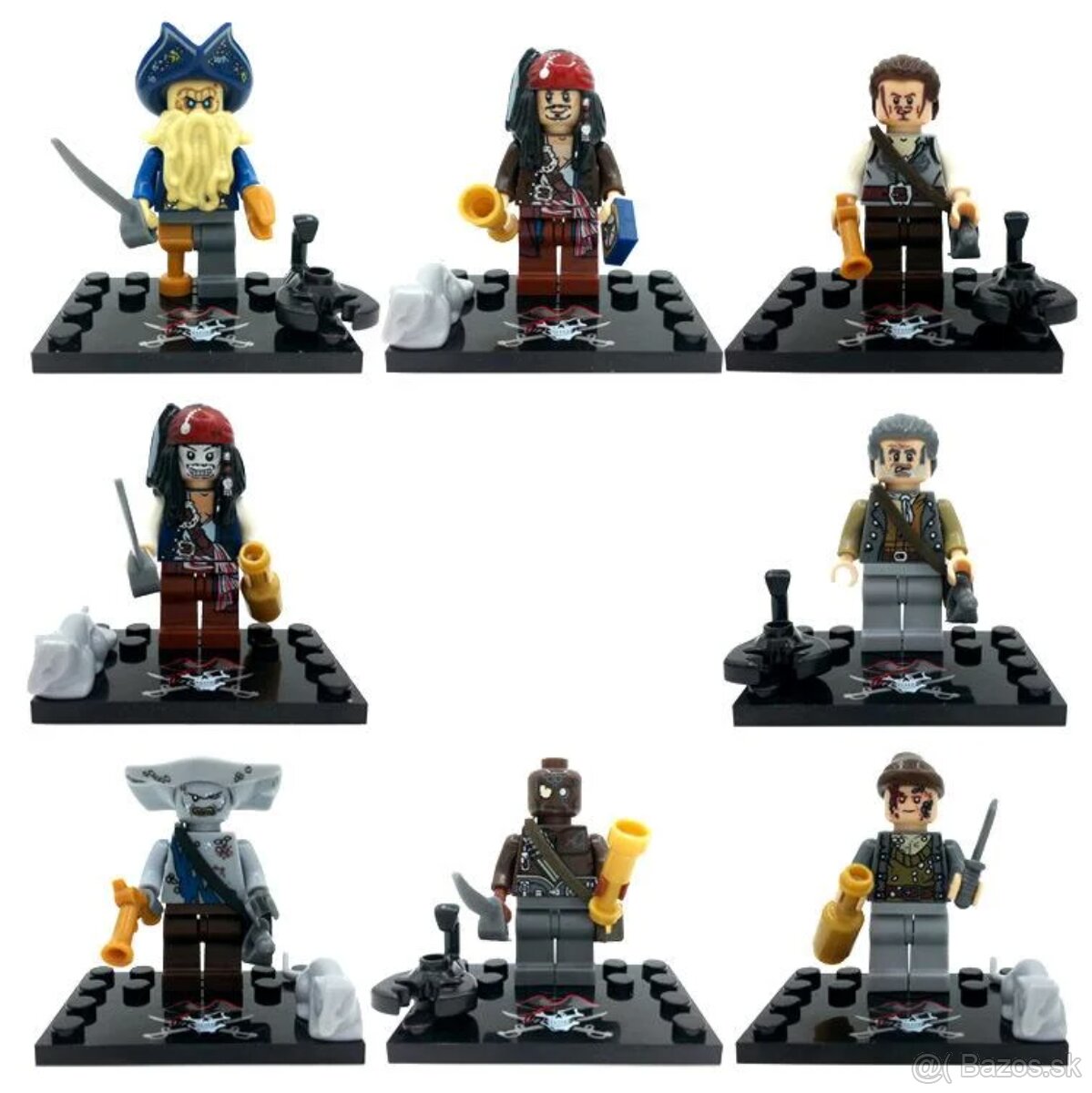 Figúrky piráti (8ks) - typ lego, nové nehrané - 2