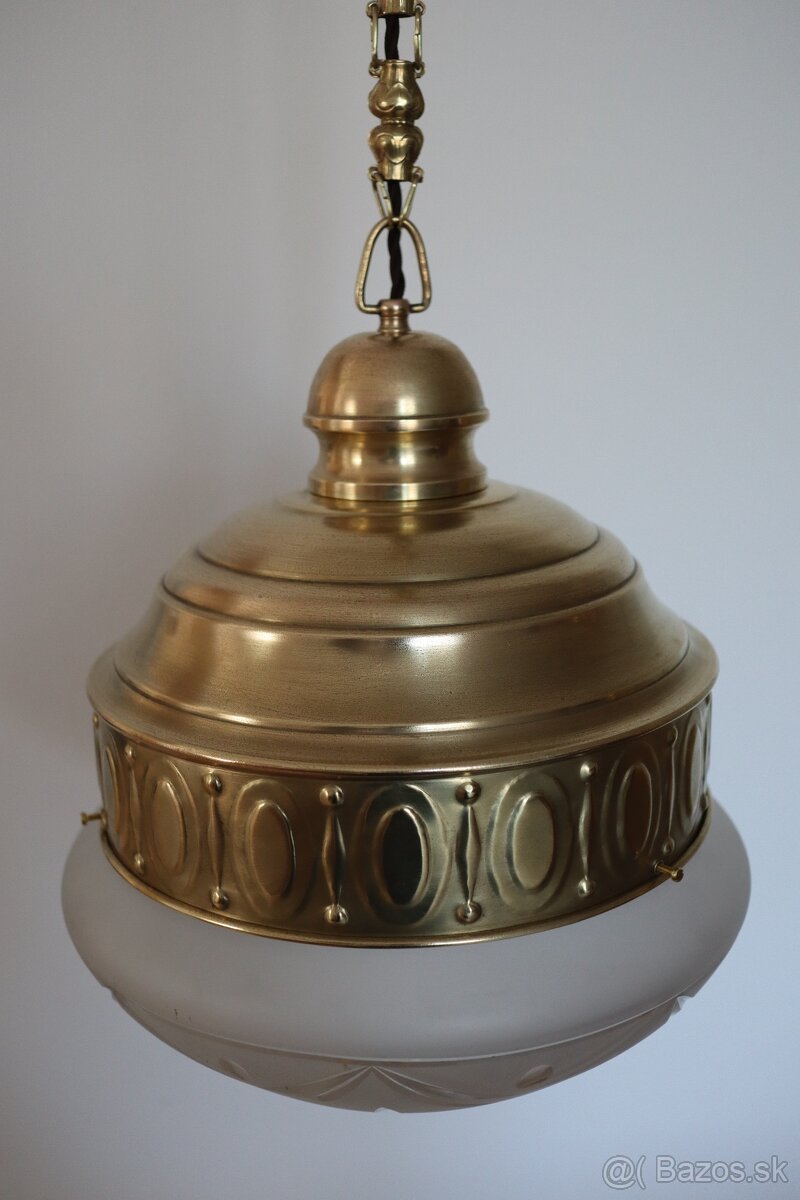 Starožitný mosadzný luster. - 2