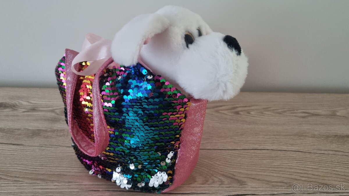 Plysovy psik s kabelkou - 2