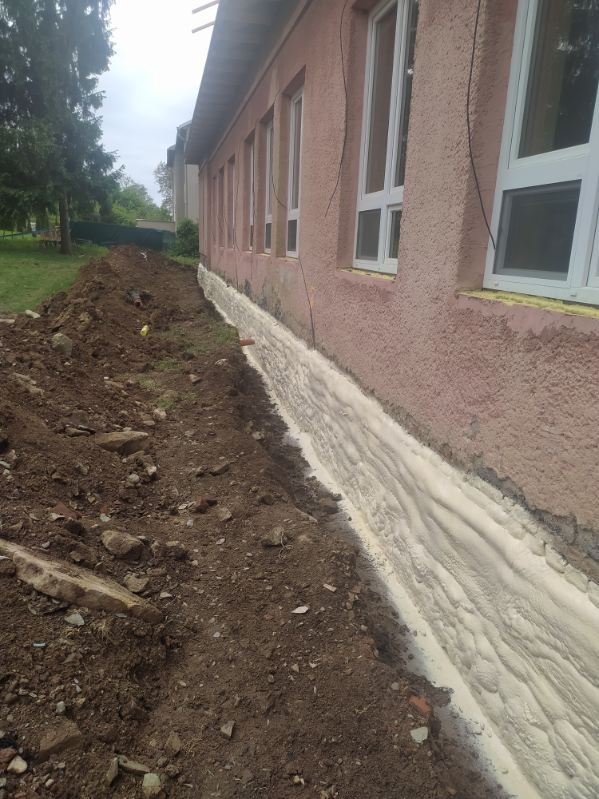 Striekaná tepelná izolácia. - 2