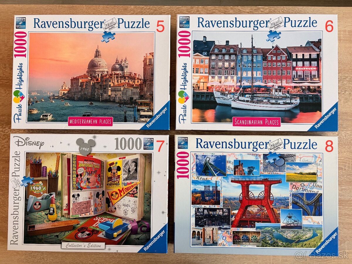 predám puzzle 1000ks, rôzne - 2