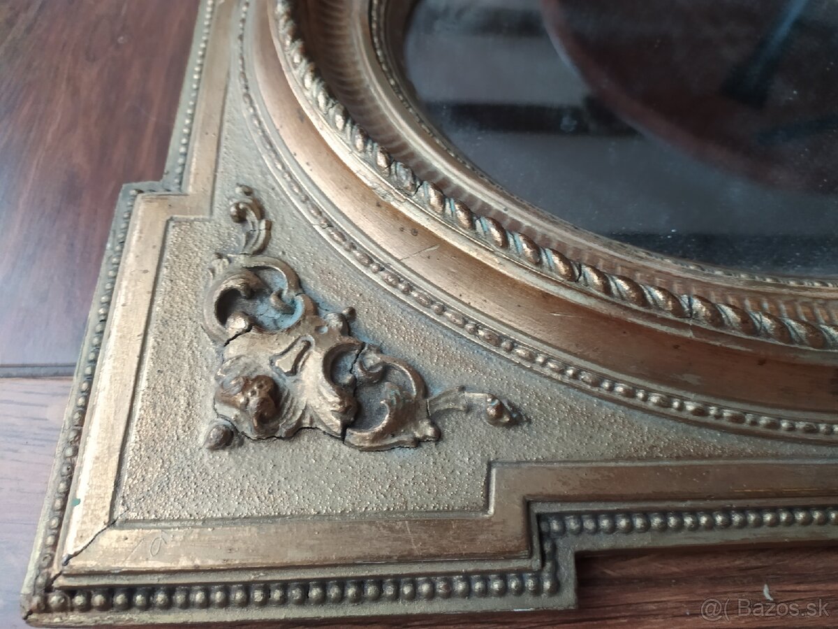 Drevené zrkadlo secesia - 2