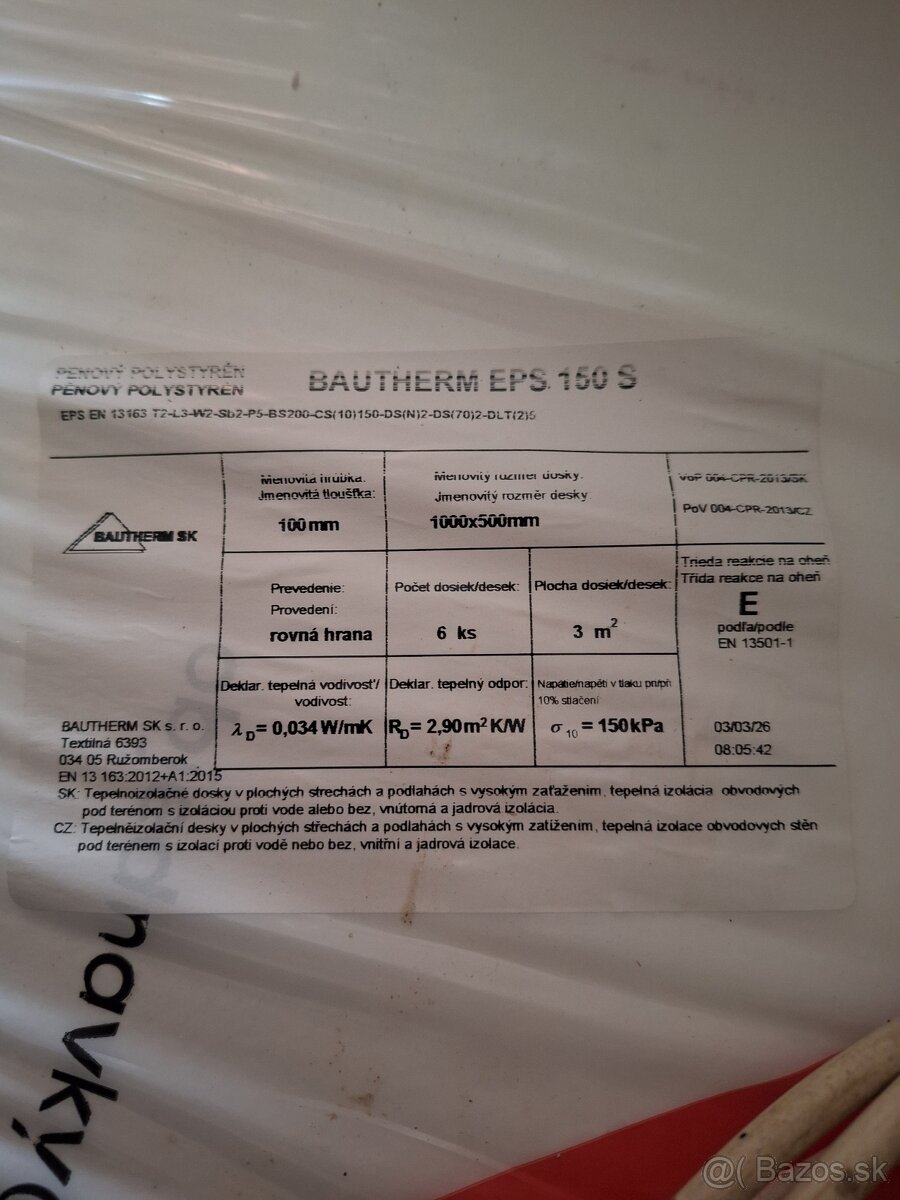 Tvrdený polystyrén Eps 150 - 2