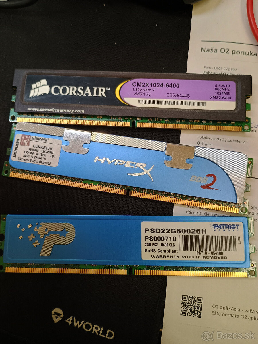 Ram , pamäť pre PC ddr2 1gb - 2